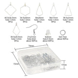 196pc Earring Making Kit Silver Beading Hoop Jump Rings Jewelry Component