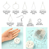 196pc Earring Making Kit Silver Beading Hoop Jump Rings Jewelry Component
