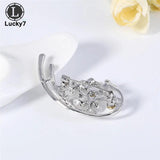 Opal Flower Brooch Rhinestone Alloy Brooch Clothing Accessories