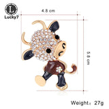 Zodiac Bull Cartoon Brooch Alloy Oil Rhinestone Brooch Animal Metal