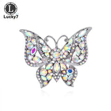 Retro Butterfly Rhinestone Brooch Exaggerated Personality Corsage Pins