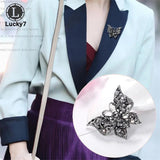 Retro Butterfly Rhinestone Brooch Exaggerated Personality Corsage Pins