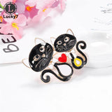 Cartoon Cat Corsage Alloy Dripping Oil Brooch