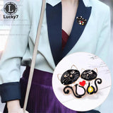 Cartoon Cat Corsage Alloy Dripping Oil Brooch