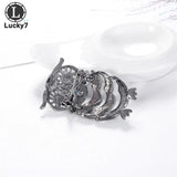 Owl Rhinestone Brooch Personality Corsage Clothing Pins