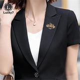 Exaggerated Eye Brooch Alloy Rhinestone Corsage Clothing Accessories