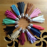 Asymmetric Leather Tassel Silver Top DIY Jewelry Accessories 12pcs/lot