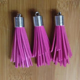 Asymmetric Leather Tassel Silver Top DIY Jewelry Accessories 12pcs/lot