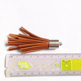 Asymmetric Leather Tassel Silver Top DIY Jewelry Accessories 12pcs/lot