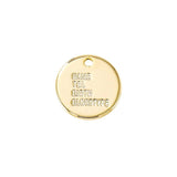 Brass Plated Round Charms Pendants for DIY Jewelry