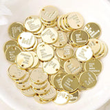 Brass Plated Round Charms Pendants for DIY Jewelry