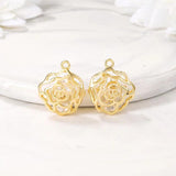 Rose Charms Pendants Necklace Bracelet Earring Diy Jewelry