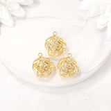 Rose Charms Pendants Necklace Bracelet Earring Diy Jewelry