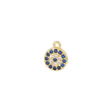 Brass & Zircon Round Charms Pendants DIY Jewelry Accessories