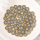 Brass & Zircon Round Charms Pendants DIY Jewelry Accessories