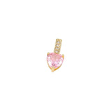 Brass & Zircon Heart Charms Pendants Set for DIY Jewelry