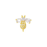 Brass Zircon Bees Charms Pendant Set DIY Jewelry Accessories