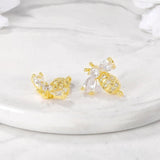 Brass Zircon Bees Charms Pendant Set DIY Jewelry Accessories