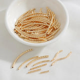 14K Wrapped Faceted Threaded Elbow Straight Pipe Bracelet