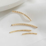 14K Wrapped Faceted Threaded Elbow Straight Pipe Bracelet