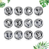 925 Silver A-Z Letter Mosaic Zircon Charm Bracelets