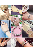 925 Silver A-Z Letter Mosaic Zircon Charm Bracelets