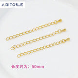 18k Gold-Plated Lobster Clasp Extension Chain for DIY Bracelet Necklace