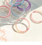 Plated beaded ring keychain pendant DIY mobile phone chain car ornament