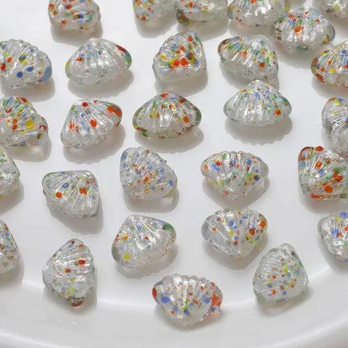 Ocean Series Silver Foil Shell DIY Beaded Jewelry Set
