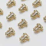 14K Gold Plated Frog Diamond Beads DIY Necklace Bracelet