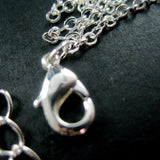 18in 2x3mm Silver Plated Oval Link Chain DIY Necklace Supply