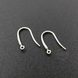 925 Sterling Silver Earrings Hooks 18mm DIY Supplies