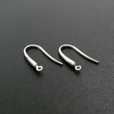 925 Sterling Silver Earrings Hooks 18mm DIY Supplies