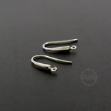 925 Sterling Silver Earrings Hooks 18mm DIY Supplies