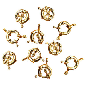 10pcs Round Spring Connection Buckle 15mm DIY Clasp Components