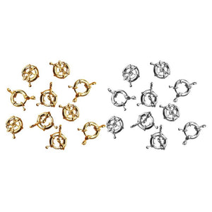 10pcs Round Spring Connection Buckle 15mm DIY Clasp Components
