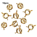 10pcs Round Spring Connection Buckle 15mm DIY Clasp Components