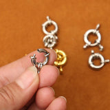 10pcs Round Spring Connection Buckle 15mm DIY Clasp Components