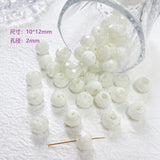 Japanese Star Sky Flat Round Glass Beads DIY Necklace Bracelet Earrings
