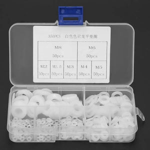 350Pcs Nylon Washer Gasket Spacer Joint O Ring Assortment Kit
