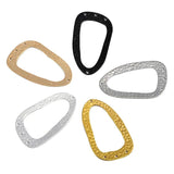 Brass Plating Multicolor Embossed Oval Pendant DIY Accessories