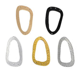 Brass Plating Multicolor Embossed Oval Pendant DIY Accessories