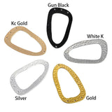 Brass Plating Multicolor Embossed Oval Pendant DIY Accessories