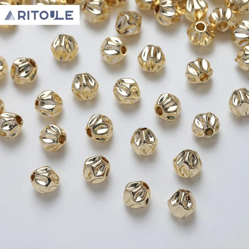 14K Plated Diamond Bead for DIY Necklace and Bracelet
