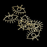 Retro Brass Magic Eye Pendant for DIY Jewelry Making