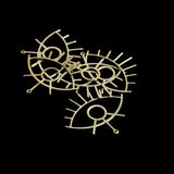 Retro Brass Magic Eye Pendant for DIY Jewelry Making