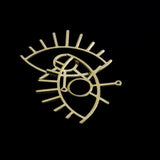 Retro Brass Magic Eye Pendant for DIY Jewelry Making