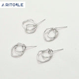 Copper-Plated 14k Double-Ring Earrings - DIY Earring Accessories