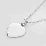 5Pcs Heart Pendant Necklace Jewelry Making Supplies Stainless Steel