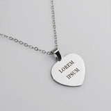 5Pcs Heart Pendant Necklace Jewelry Making Supplies Stainless Steel
